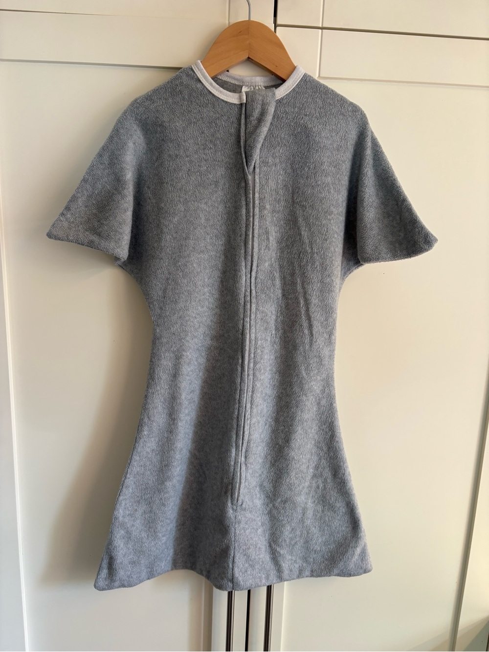 SleepingBaby Zipadee-Zip Transitional Swaddle Sack 6-12 mo - grey Microfleece